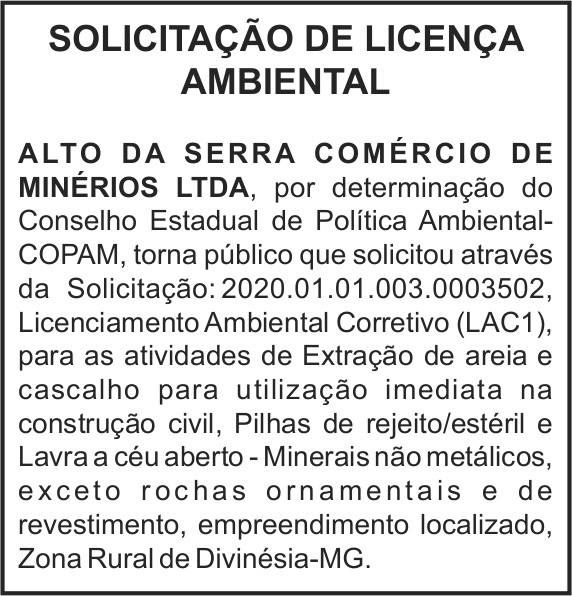 1 ALTO DA SERRA