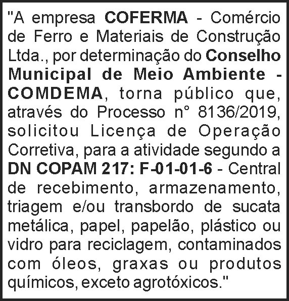 1 COFERMA