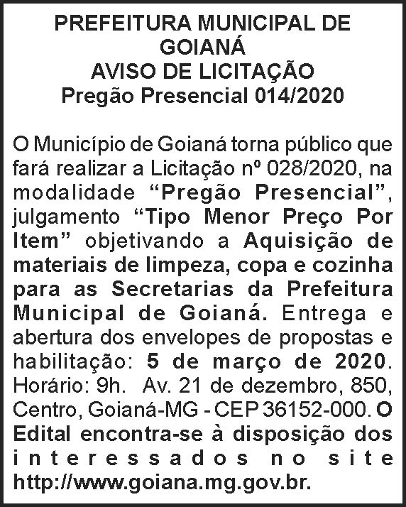 Prefeitura Municipal de Goianá 4 1 GOIANA 014