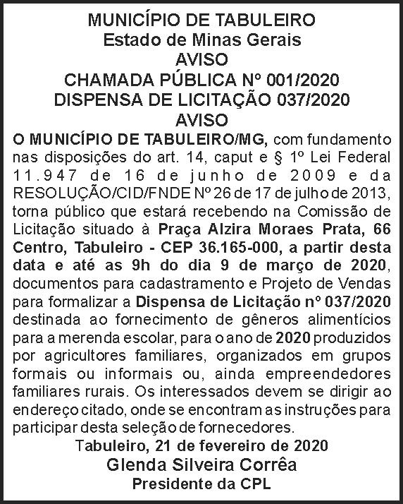 Município de Tabuleiro 4 1 TABULEIRO 001 1