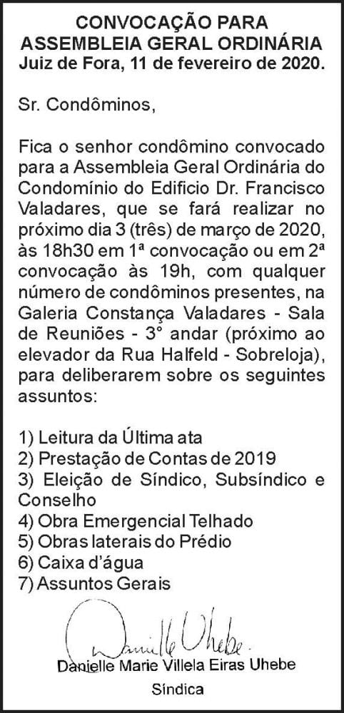Condomínio do Edifício Dr. Francisco Valadares 4 1 VALADARES
