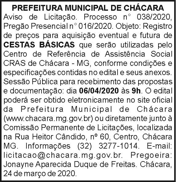 Prefeitura Municipal de Chácara 4 03 3
