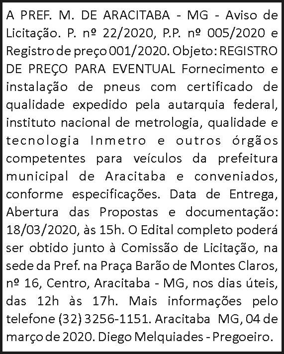 1 ARACITABA 22