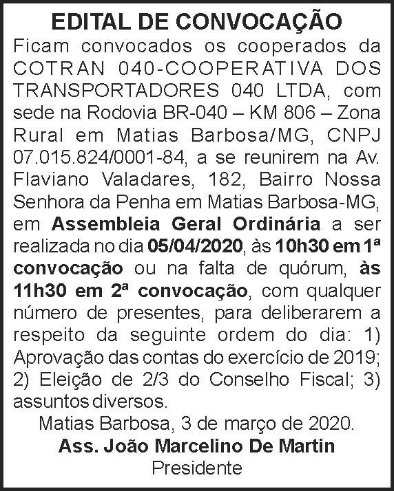 Cooperativa dos Transportadores 040 Ltda - Cotran 040 4 1 COTRAN