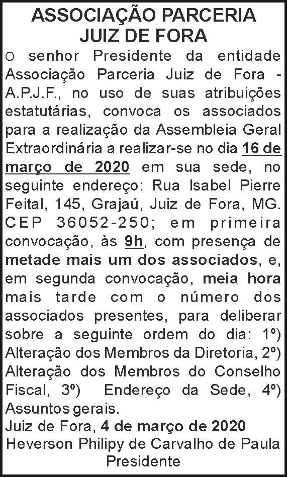 Associação Parceria Juiz de Fora 4 1 PARCERIA