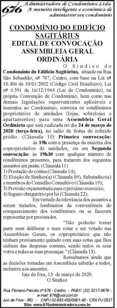 Condomínio do Edifício Sagitarius 4 1 SAGITARIUS
