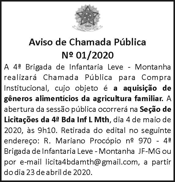 4ª Brigada de Infantaria Leve - Montanha 4 1 4 BDA 01