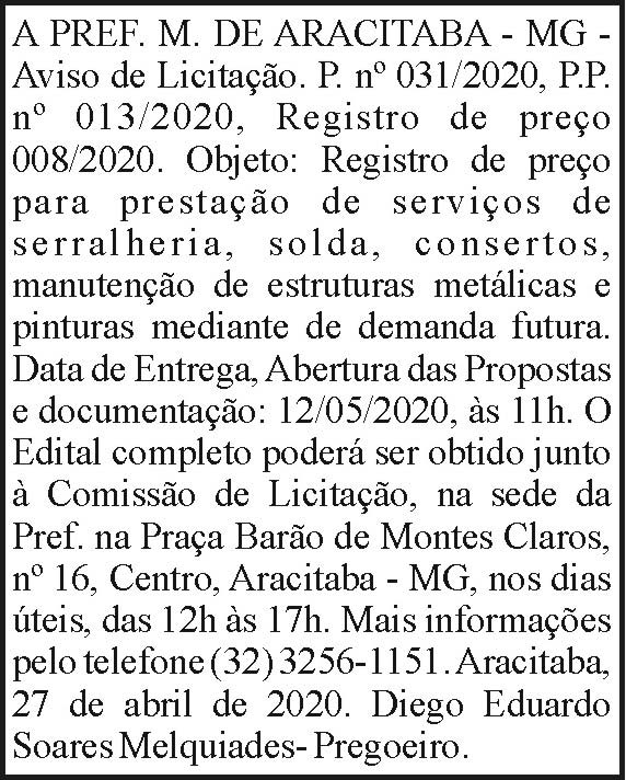 1 ARACITABA 031