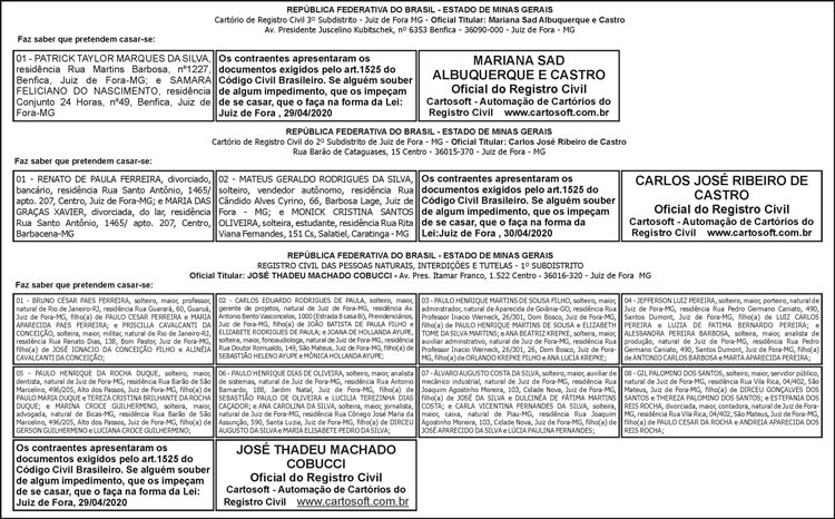 AVISOS CASAMENTOS 30 04