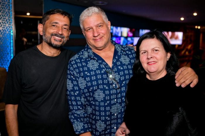 Celinho Vidal entre José Maurício e Silvana Barbosa Lemos Foto: Wanderson Monteiro