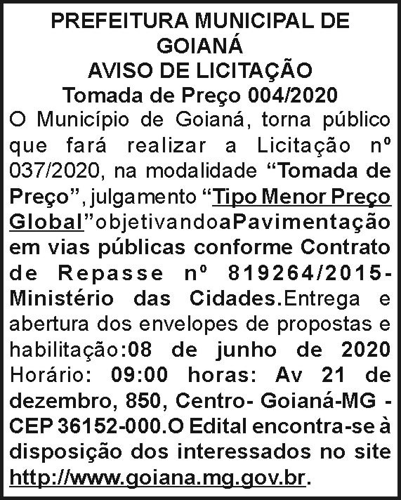 Prefeitura Municipal de Goianá 4 1 GOIANA 004