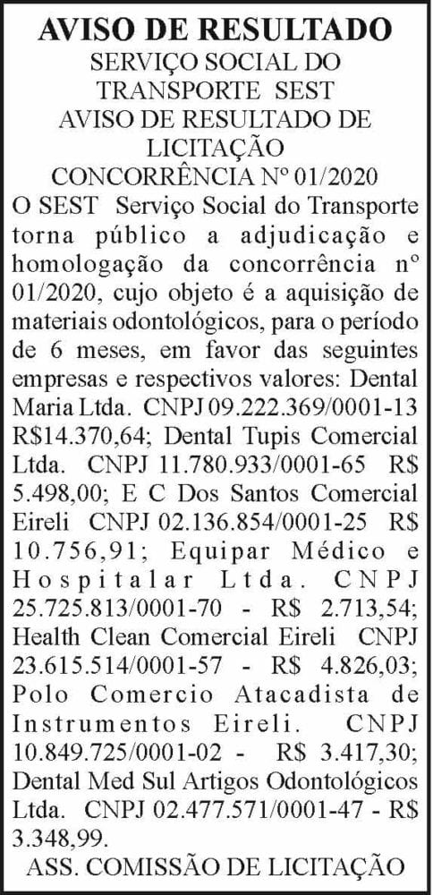 Sest - Aviso de Resultado 4 1 SEST