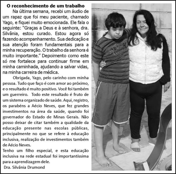 "O reconhecimento de um trabalho" 4 1 SILVANIA 1