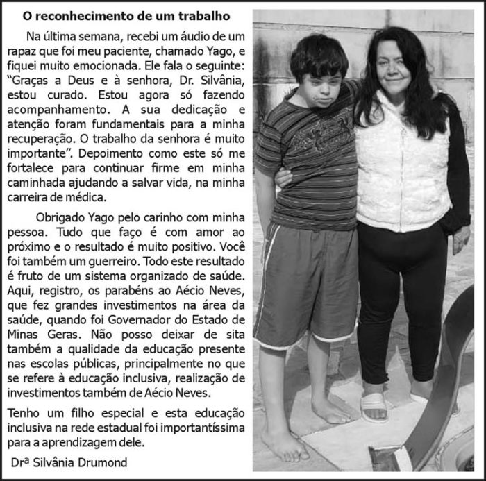 'O reconhecimento de um trabalho' 4 1 SILVANIA