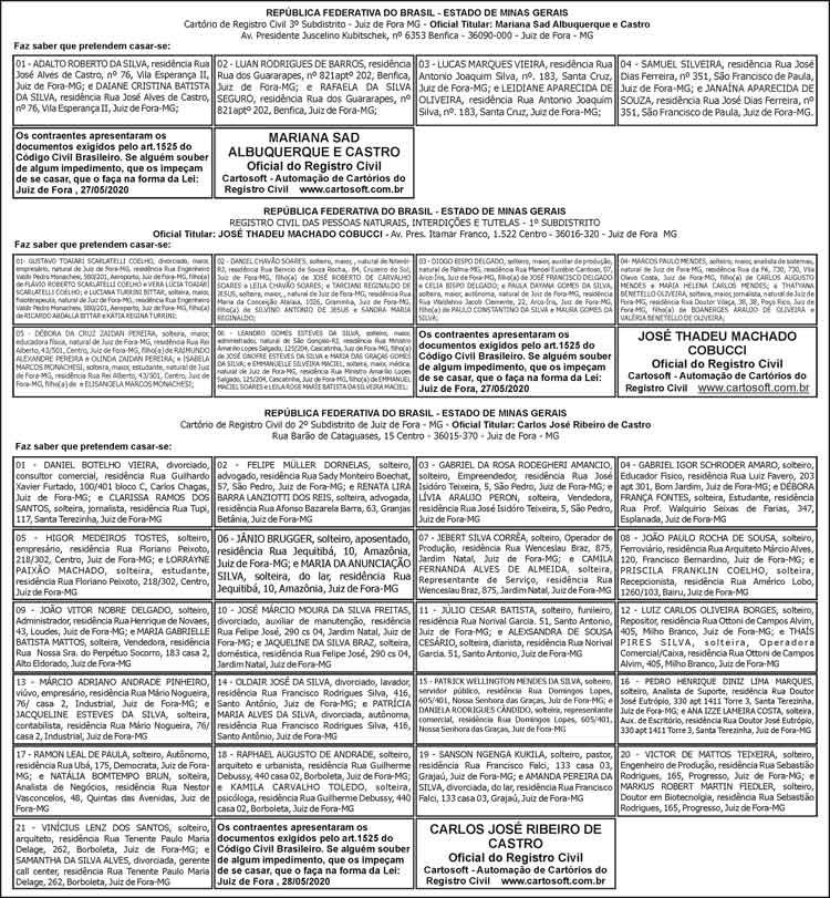 Avisos de casamentos 28-05-2020 4 AVISOS CASAMENTOS 28 05
