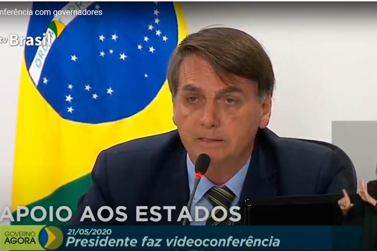 Imagem: Bolsonaro participa de conferência com governadores; assista