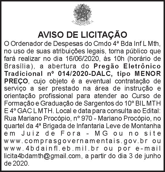 4º Batalhão de Infantaria Leve - Montanha 4 1 4BDA 014