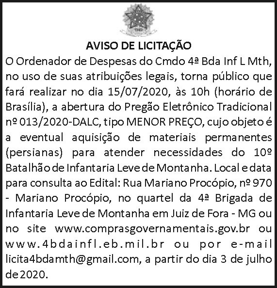 4º Batalhão Infantaria Leve - Montanha 4 1 4BDA 013