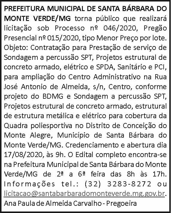 Prefeitura de Santa Bárbara 4 1 BARBARA 046