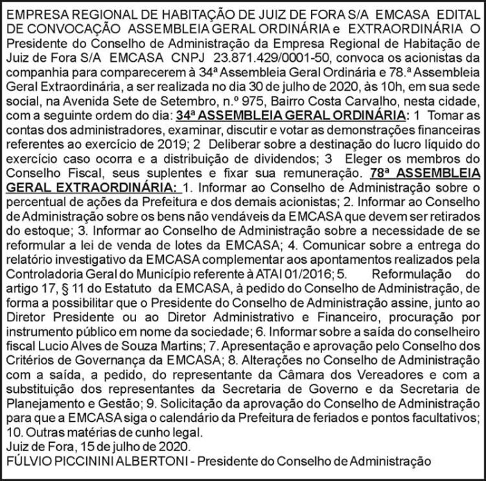 Empresa Regional de Habitação de Juiz de Fora S/A EmCasa 4 1 EMCASA