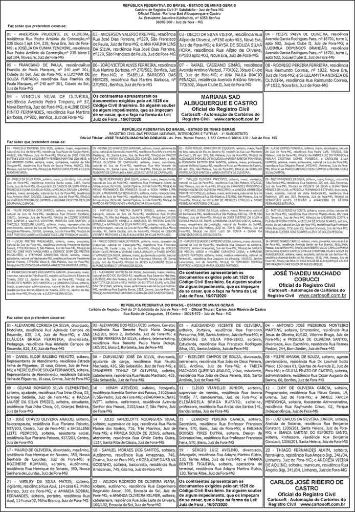 Aviso de Casamentos 16-07-2020 4 AVISOS CASAMENTOS 16 07