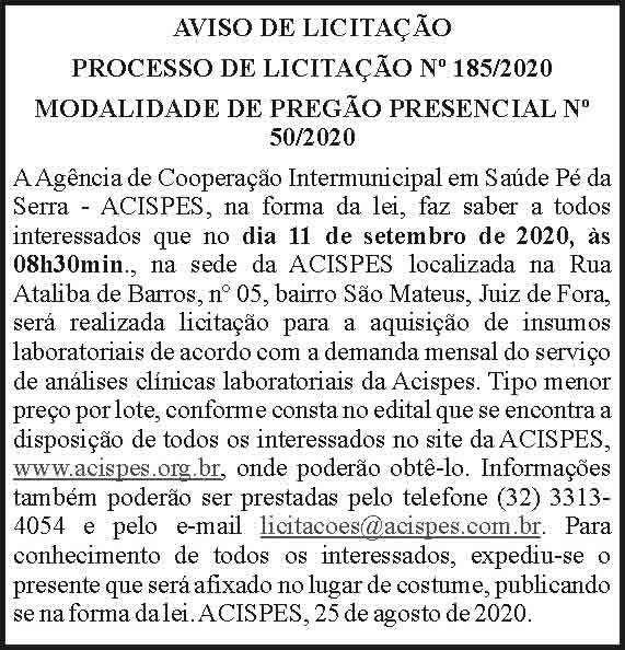 ACISPES - nº 185/2020 4 1 ACISPES 185