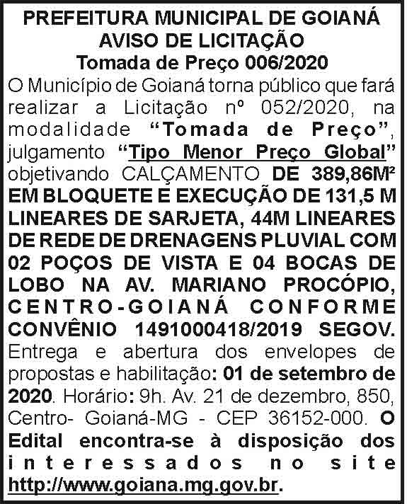 Prefeitura Municipal de Goianá 4 1 GOIANA 006