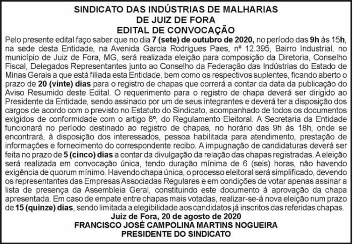 Sindicato das Indústrias de Malharias Juiz de Fora 4 1 MALHAS EDIT