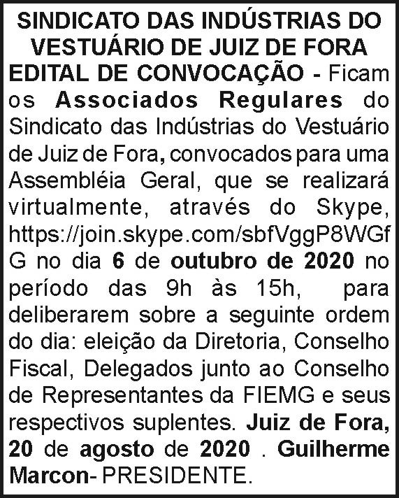 Sindicato das indústrias do vestúario de Juiz de Fora 4 1 VESTUARIO EDIT