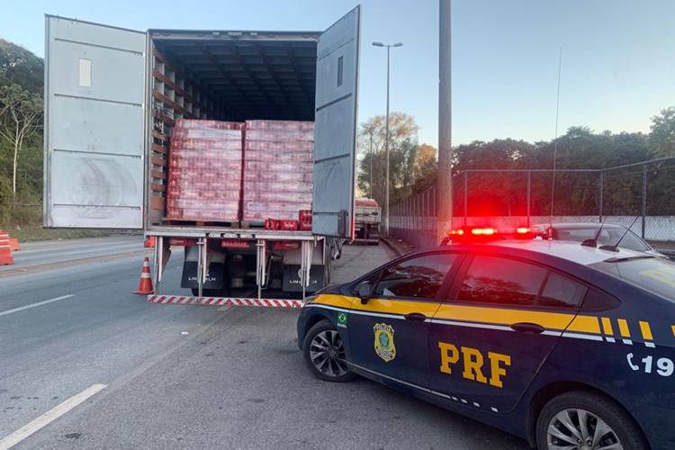 PRF apreende 45 mil litros de cerveja sem nota fiscal 1 cerveja sem nota fiscal divulgação prf