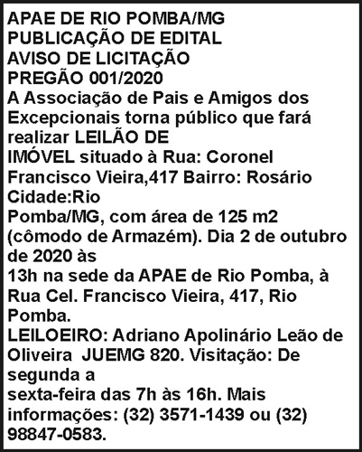 Apae de Rio Pomba/MG 4 1 APAE