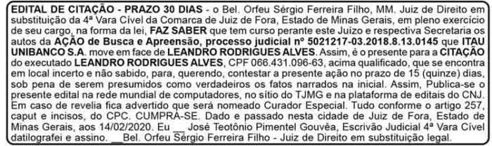 Edital de citação 4 1 CARAM