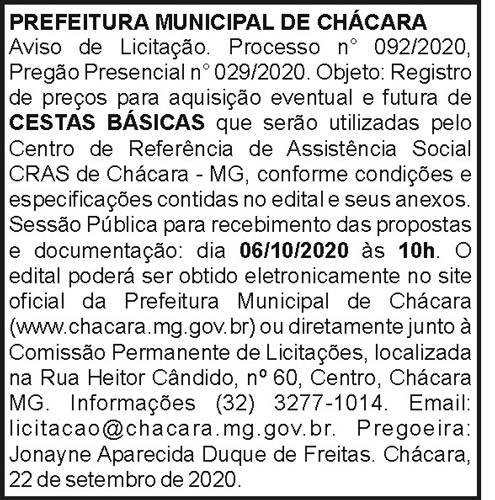 Prefeitura Municipal de Chácara 4 1 CHACARA 092 EDIT