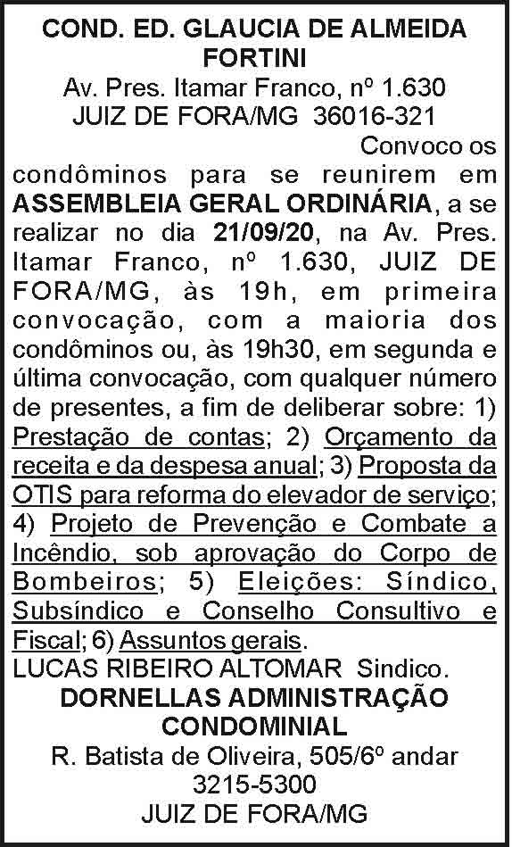 Condomínio do edifício Glaucia de Almeida Fortini 4 1 GLAUCIA