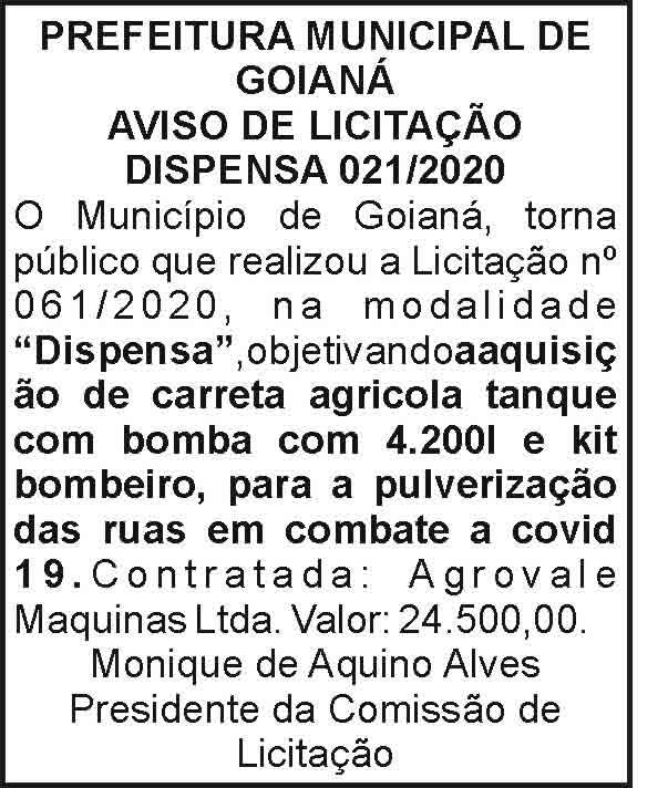 Prefeitura Municipal de Goianá 4 1 GOIANA 021