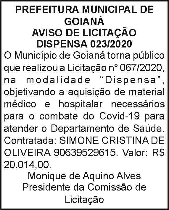 Prefeitura Municipal de Goianá 4 1 GOIANA 023