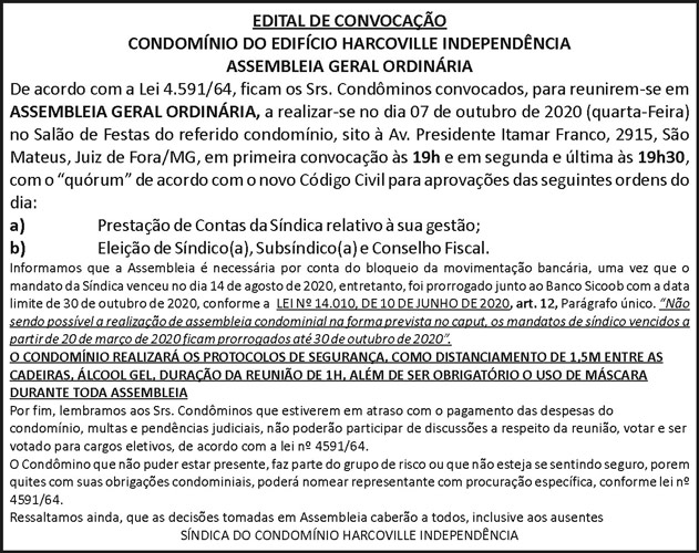 Edital de Convocação 1 1 HARCO