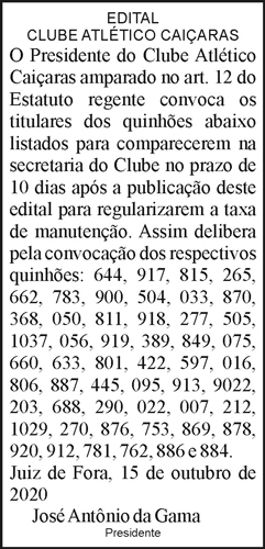 Edital Clube Atlético Caiçaras 4 1 CAICARAS 3