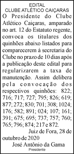 Edital Clube Atlético Caiçaras 4 1 CAICARAS 4