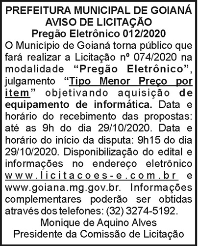 Prefeitura Municipal de Goianá 4 1 GOIANA 012