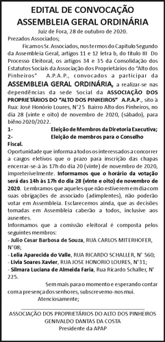 Edital de Convocação Assembleia Geral Ordinária 4 1 PINHEIROS 1