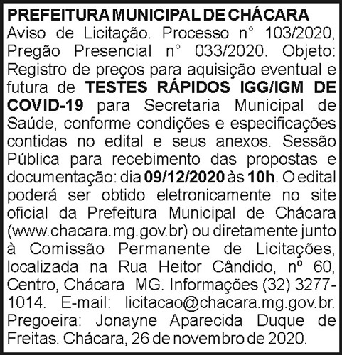 Prefeitura Municipal de Chácara 4 1 CHACARA 103
