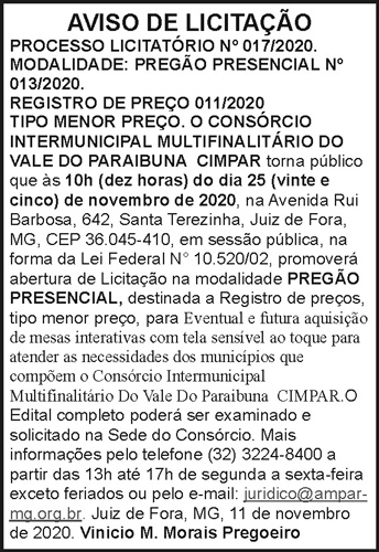 Aviso de Licitação 4 1 CIMPAR 017