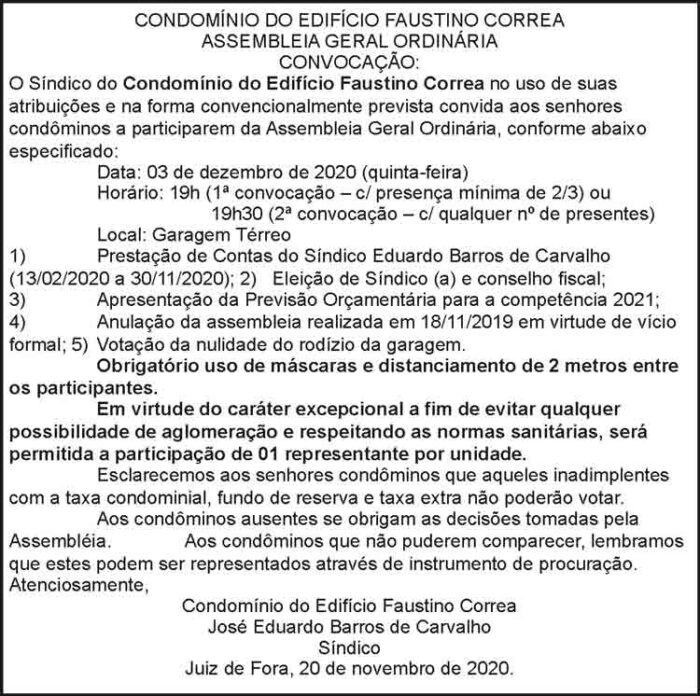 Condomínio do Edifício Faustino Correa 4 1 FAUSTINO