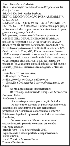 Assembleia Geral Ordinária 4 1 GRANJAS LAGOA