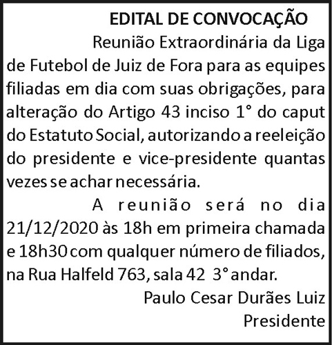 Edital de Convocação 4 1 LIGA