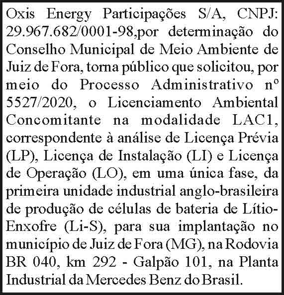 Oxis Energy Participações 4 1 OXIS ENERGY