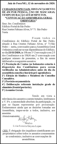 Convocação Assembleia Geral Ordinária 4 1 PORTAL