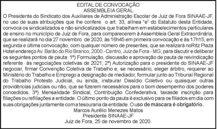 Edital de Convocação 4 1 SINAE