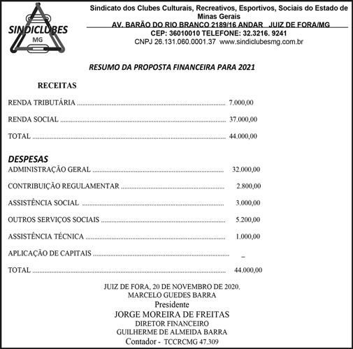 1 SINDCLUBES